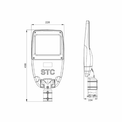 تصویر  چراغ خياباني 25 وات مهتابي SMD-مدل شهاب 